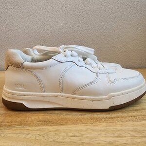 Madewell MWL Shoes Womens Size 6 Low Top Lace Up Casual Coated Leather Sneakers